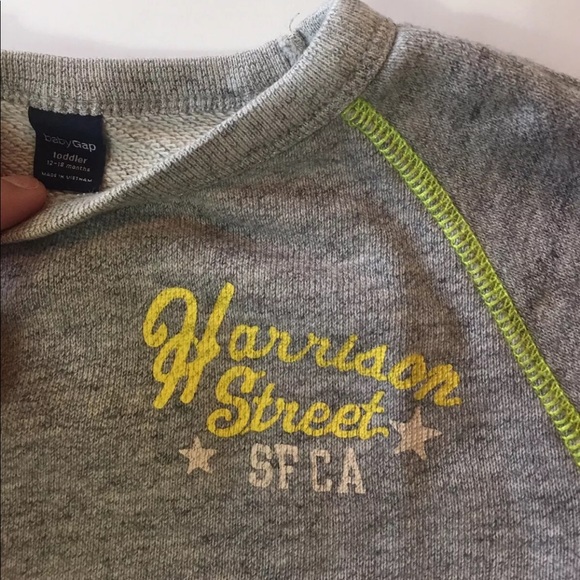Baby Gap Sweatshirt Grey Marled 12-18mo EUC - Picture 3 of 4